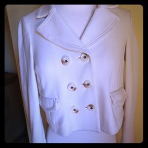 Soft, Cropped Off-White Blazer